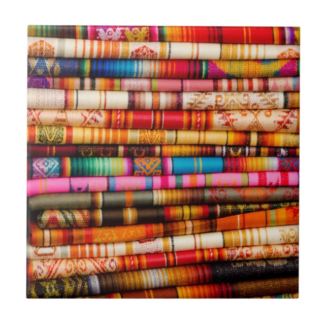 Carreau Équateur, région de Quito, marché d'artisanat otav (Devant)