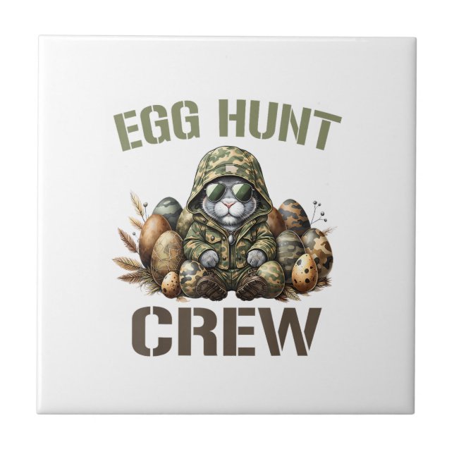 Carreau Équipage de chasseur d'oeufs de Pâques Camo Chasse (Devant)
