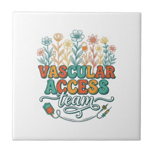 Carreau Équipe d'accès vasculaire Floral Conception de che
