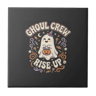 Carreau Équipe de fantômes et de goules d'Halloween