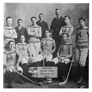 Carreau Équipe de hockey Shamrock, Montréal, QC 1899