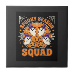 Carreau Équipe de la saison effrayante d'Halloween Design