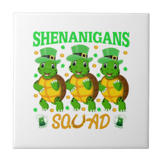 Carreau Équipe Shenanigans St. Patrick Mignon Tortue