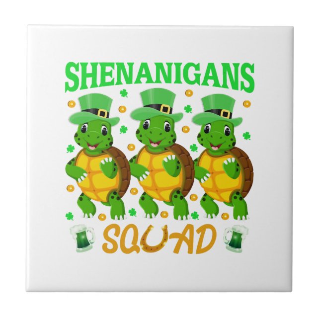 Carreau Équipe Shenanigans St. Patrick Mignon Tortue (Devant)