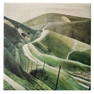 Carreau Eric Ravilious - Chalk Paths, célèbre oeuvre d'art