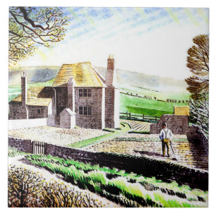 Carreau Eric Ravilious, Cottage du berger,