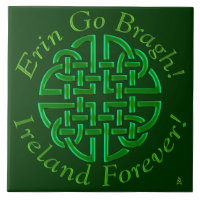 Erin vont Bragh ! Noeud ! (Carreau de céramique)