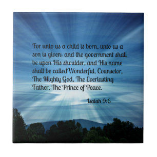 Carreau Esaïe 9:6 Car pour nous un enfant naît...