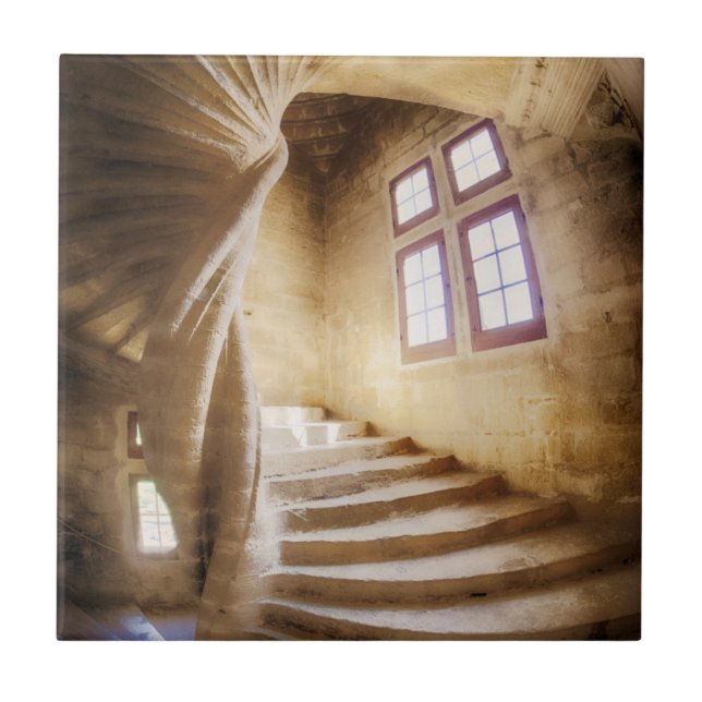 Carreau Escalier en spirale beige, France (Devant)