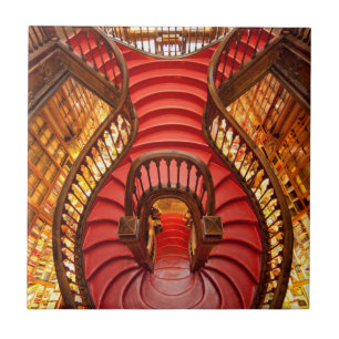 Carreau Escalier rouge orné, Portugal