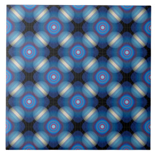 Carreau Espace Géométrique Bleu