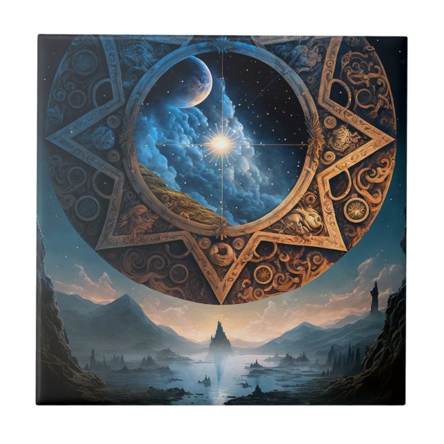 Carreau Espace Imaginaire cosmique Paysage Carrelage céram (Devant)