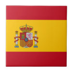 Carreau Espagne - Drapeau espagnol<br><div class="desc">Drapeau national d'Espagne Le drapeau espagnol a trois bandes horizontales, avec le rouge en haut et en bas, et le jaune au milieu. Les armoiries espagnoles sont affichées sur la bande jaune, vers la gauche du drapeau. En espagnol, le drapeau est connu sous le nom de Bandera de España, ou...</div>