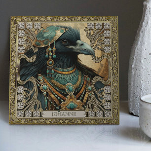 Carreau Esprit de Corbeau Mystique Personnalisé Tribal