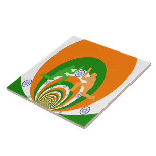 Carreau Esprit de cricket indien : Design abstrait