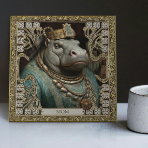 Carreau Esprit Hippopotame Personnalisable Nom