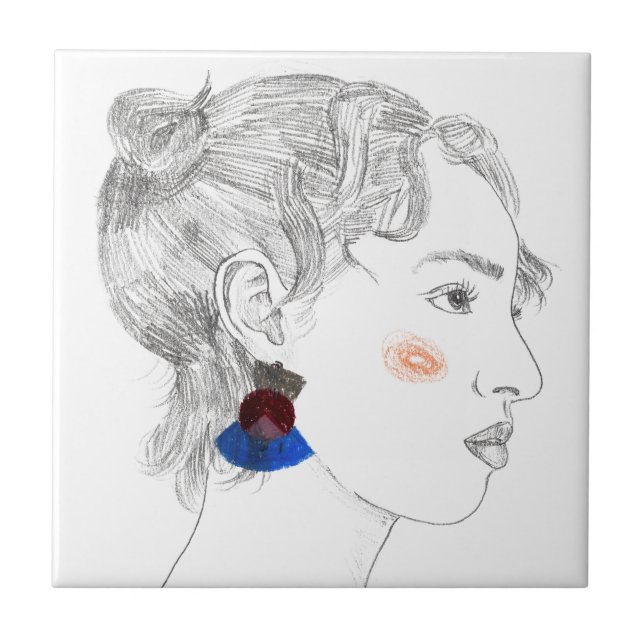 Carreau Esquisse d'aperçu - Portrait (Devant)