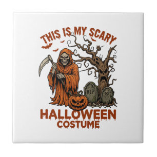Carreau Est-ce que le costume d'Halloween Orange Reaper Pu