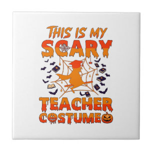 Carreau Est Costume d'enseignant effrayant Halloween Sorci