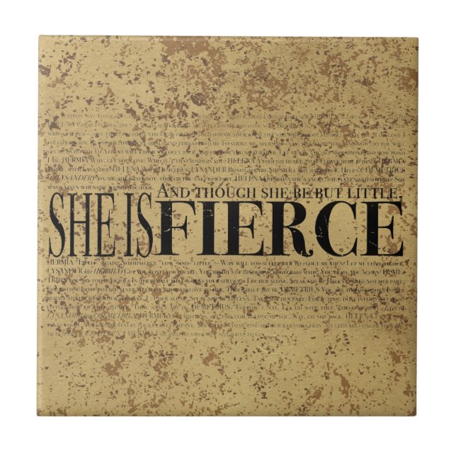 Carreau Et bien qu'elle soit mais peu, elle est féroce (Devant)