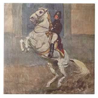Carreau Étalon blanc Courbette de Lipizzan