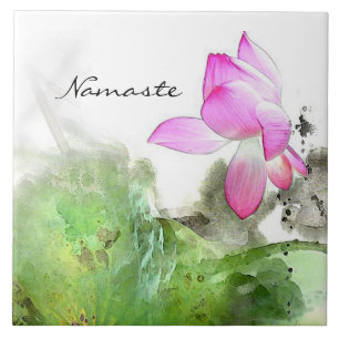 Carreau ÉTANG LOTUS l art de peinture de brosse de Chinois