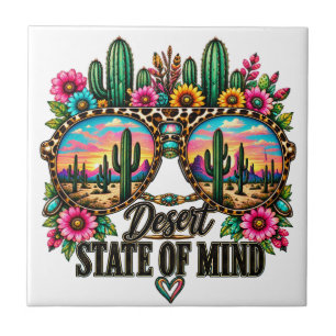 Carreau État d'esprit du désert Lunettes de soleil Western