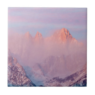 Carreau États-Unis, Californie, Lone Pine. Lever du soleil