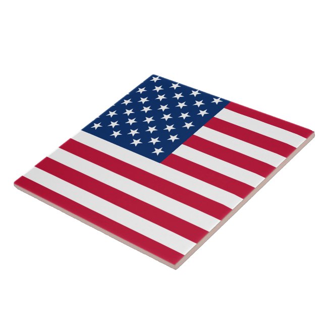 Carreau États-Unis Drapeau américain étoiles et rayures (Côté)