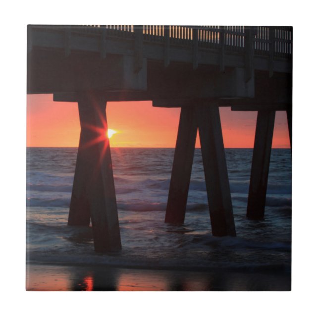 Carreau États-Unis, Géorgie, île de Tybee, jetée de Tybee (Devant)
