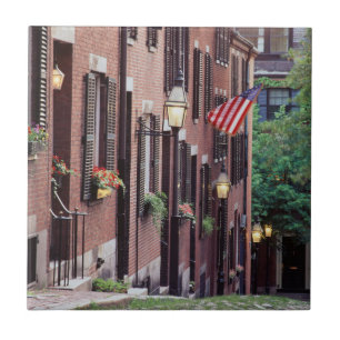 Carreau États-Unis, Massachusetts, Boston, Maisons le long