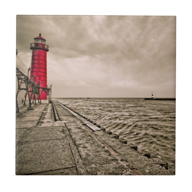 Carreau États-Unis, Michigan, Grand Haven Lighthouse (Devant)