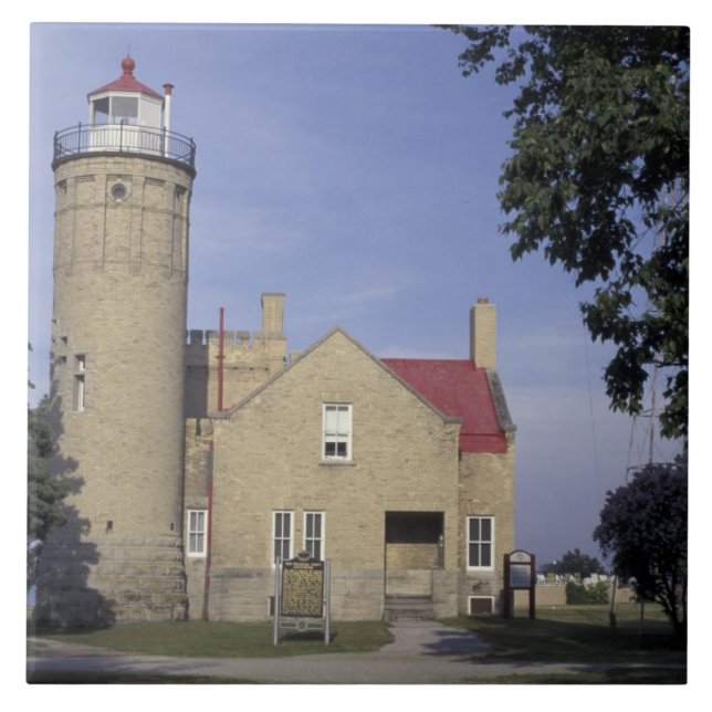 Carreau États-Unis, Michigan Old Mackinac Point Lighthouse (Devant)