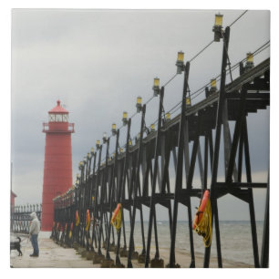 Carreau États-Unis, Michigan, rive du lac Michigan, Grand