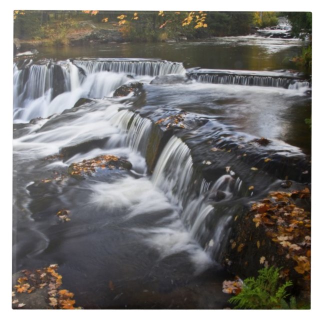 Carreau États-Unis, Michigan, Upper Peninsula. Bond Falls  (Devant)