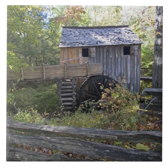 Carreau États-Unis - Tennessee. Moulin à câble dans la rég (Devant)