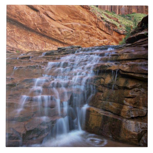 Carreau États-Unis, Utah, Escalante Wilderness. Cascade da (Devant)