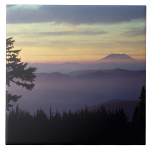 Carreau États-Unis, Washington. Mont St. Helens vu à trave