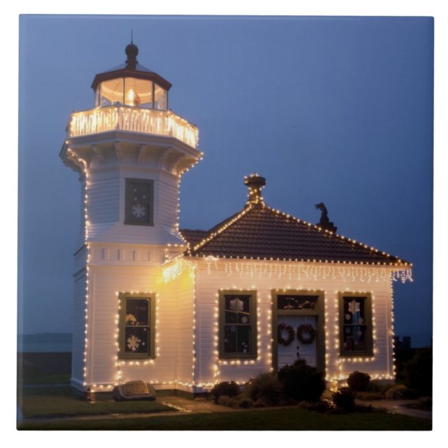 Carreau États-Unis, Washington, Mukilteo. Phare de Mukilte (Devant)