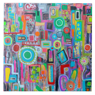 Carreau Été dans la ville 6 x 6 Carrelage en céramique