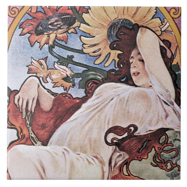 Carreau Été (quatre saisons), Mucha (Devant)