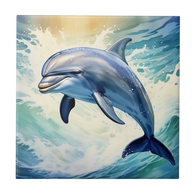 Carreau Ethereal Dolphin Marine (Devant)