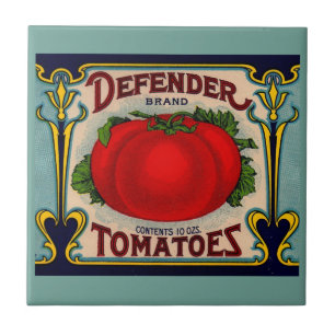 Carreau étiquette de tomates de marque de défenseur des