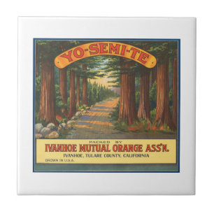 Carreau Étiquette Vintage YO-SEMI-TE-Fruit Crate