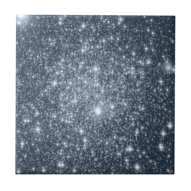 Carreau Étoiles bleues en acier foncé (Devant)