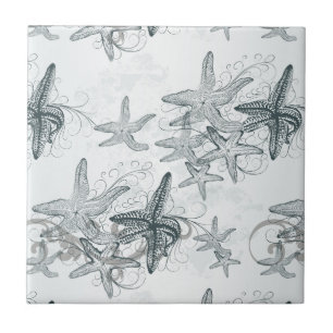 Carreau Étoiles de mer sur le motif de mer