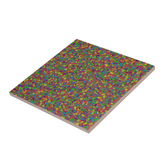 Carreau Étoiles métalliques colorées TILE CÉRAMIQUE (Côté)
