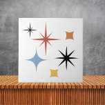 Carreau Étoiles rétro Vintages du milieu du siècle Abstrai<br><div class="desc">Stars Vintages du milieu du siècle Art Abstrait</div>