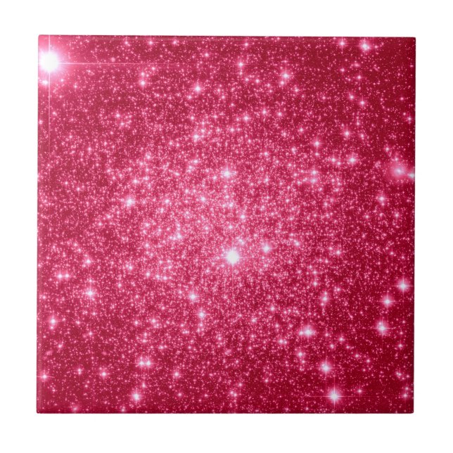 Carreau Étoiles roses chaudes (Devant)