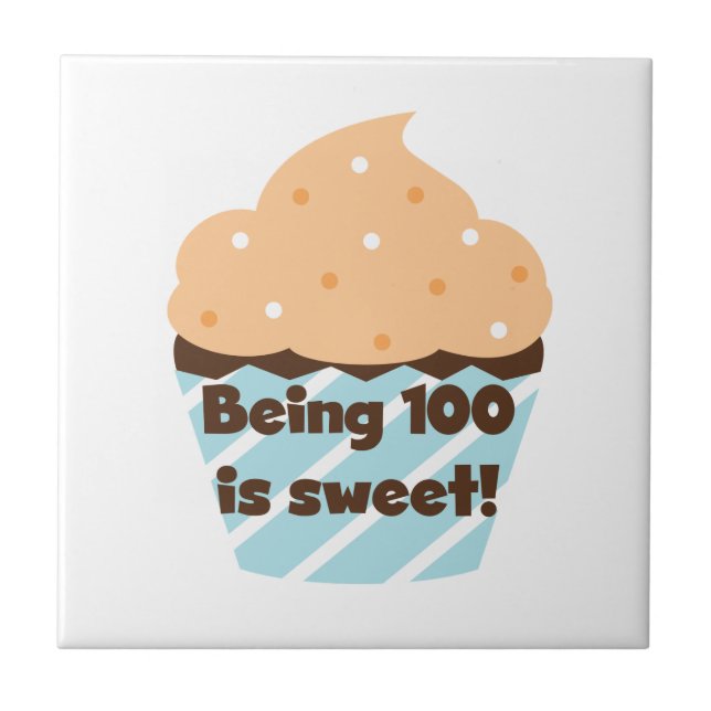 Carreau Etre 100 est Sweet Birthday T-shirts et cadeaux (Devant)